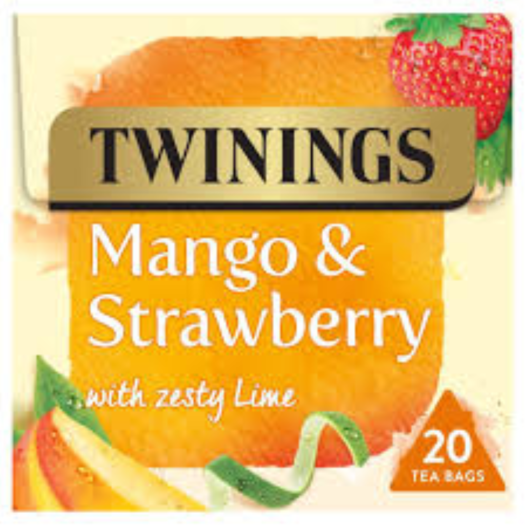 TWININGS MANGO & STRAWBERRY 20'S